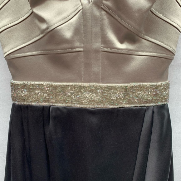 Maria Bianca Nero Size Small Black Silver Corset Beaded waist Cocktail dress Y2K - Picture 6 of 9